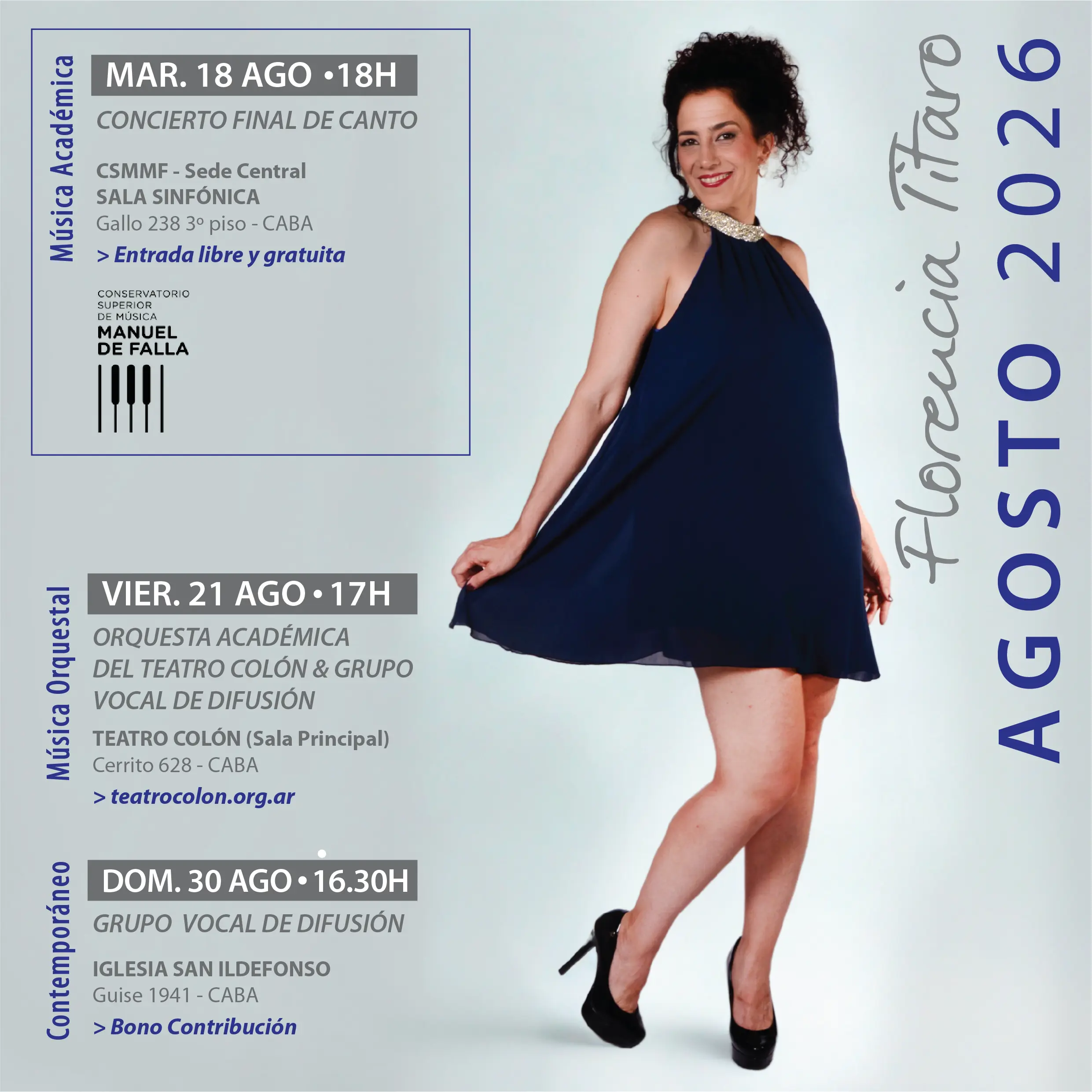 Florencia Titaro Florencia Titaro — Agenda Agosto 2026
